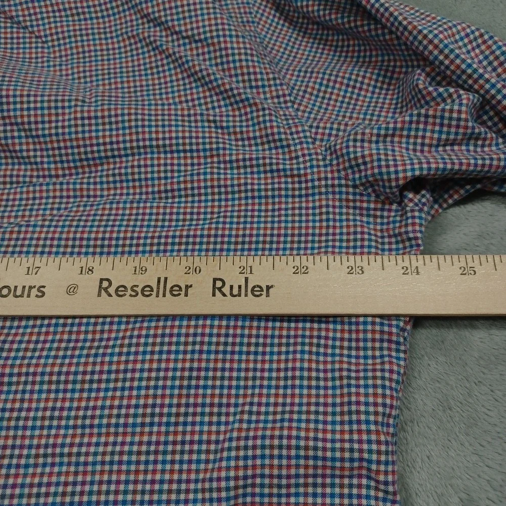 Ralph‎ Lauren Shirt Mens Large Blue Plaid Preppy Casual Button Down A4